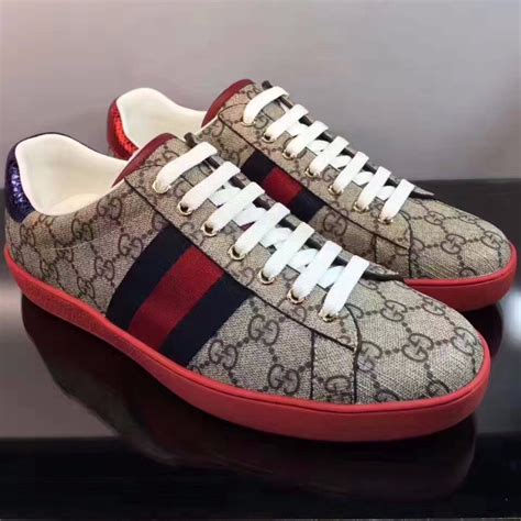 gucci red men shoes